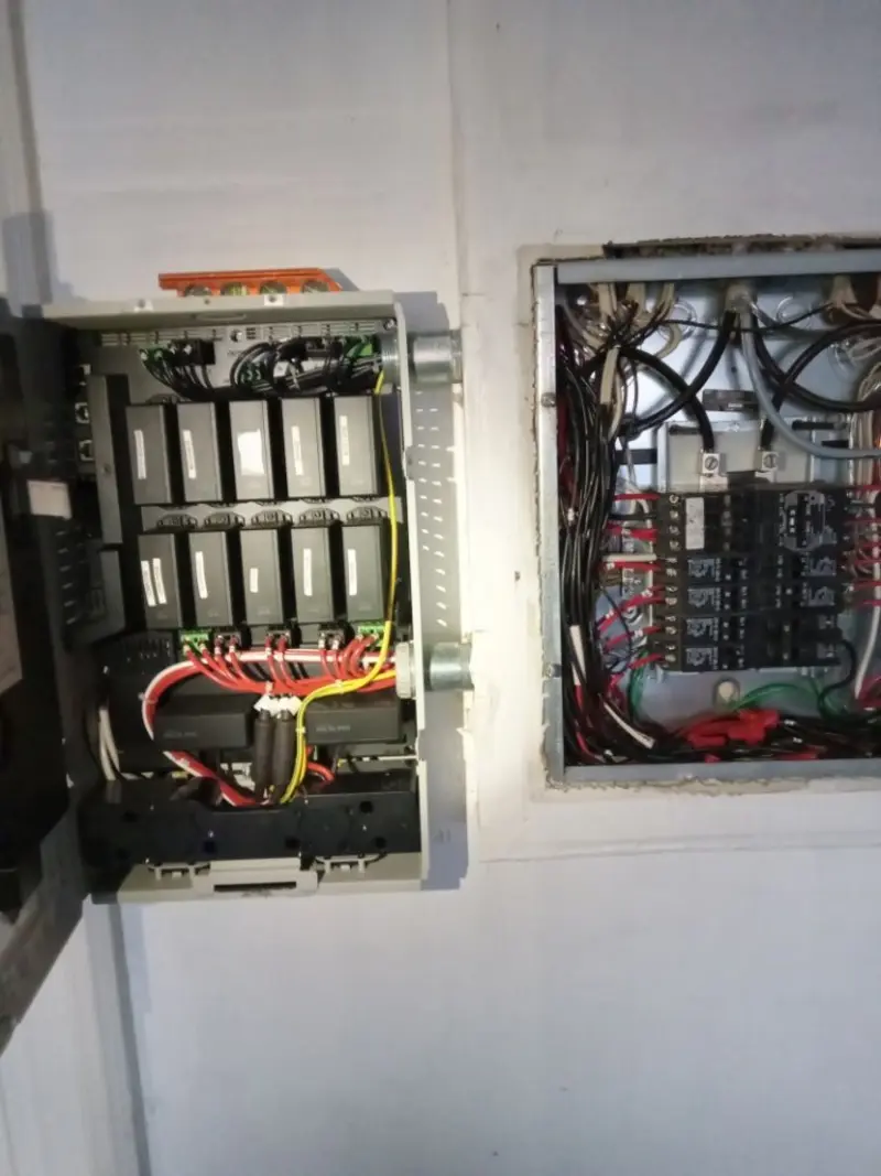 Electrical panel upgrade completed for Security Camera Wiring in Taylor Lake Village